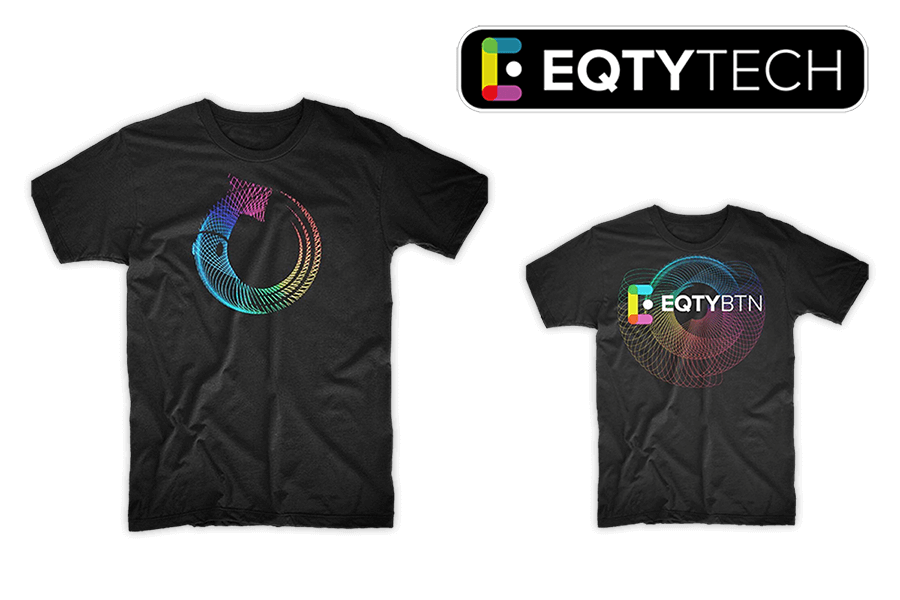 EQTY BTN Tee shirts. (Front and Back)