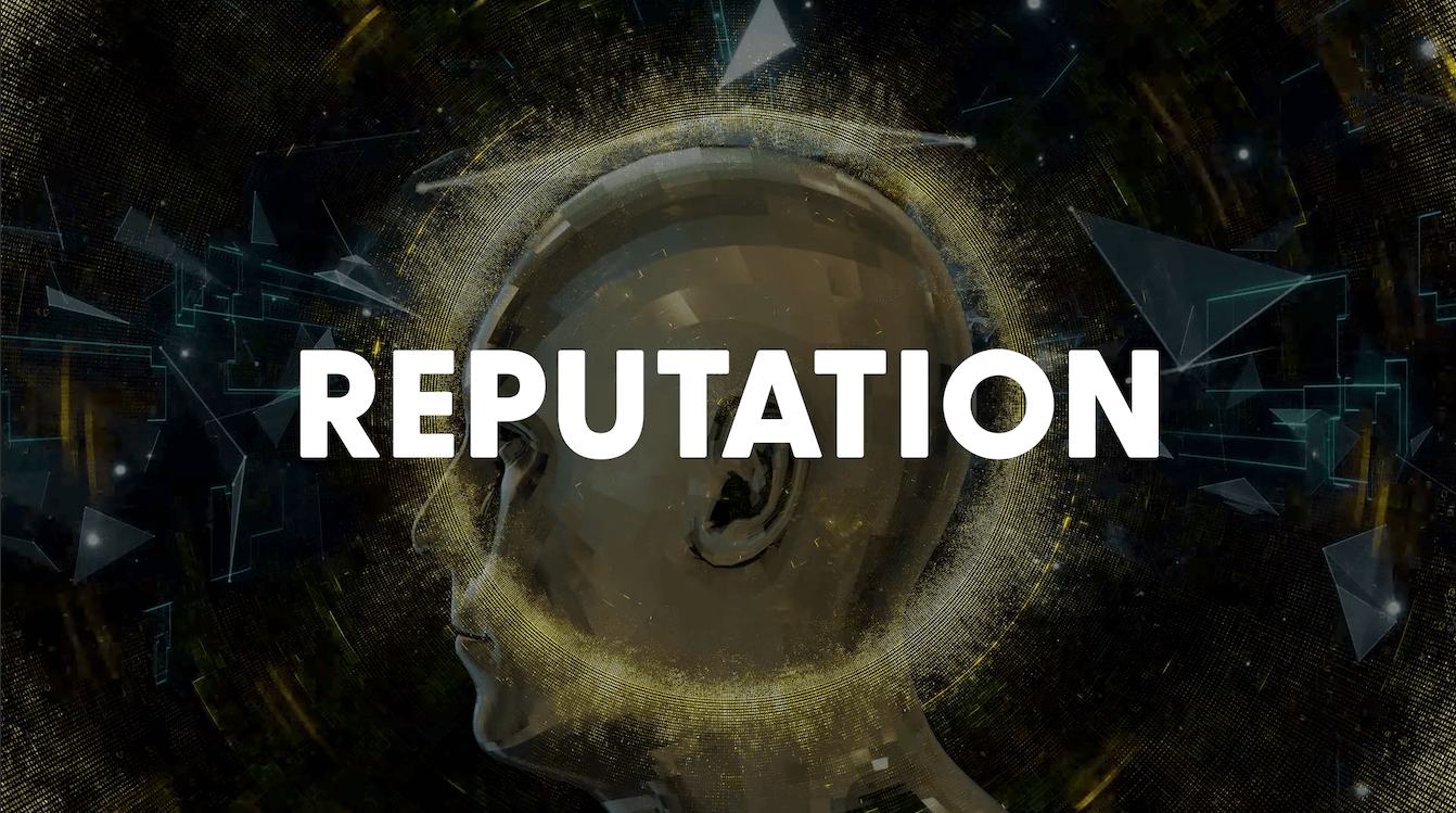 Triangle behind a mountain range made with structural grid like texture